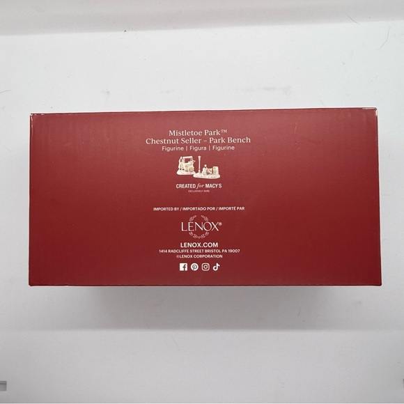 LENOX MISTLETOE PARK CHESTNUT SELLER & PARK BENCH - Picture 4 of 15